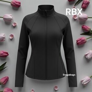 RBX NWT Women's Black Zip Up Active Performance Jacket Medium